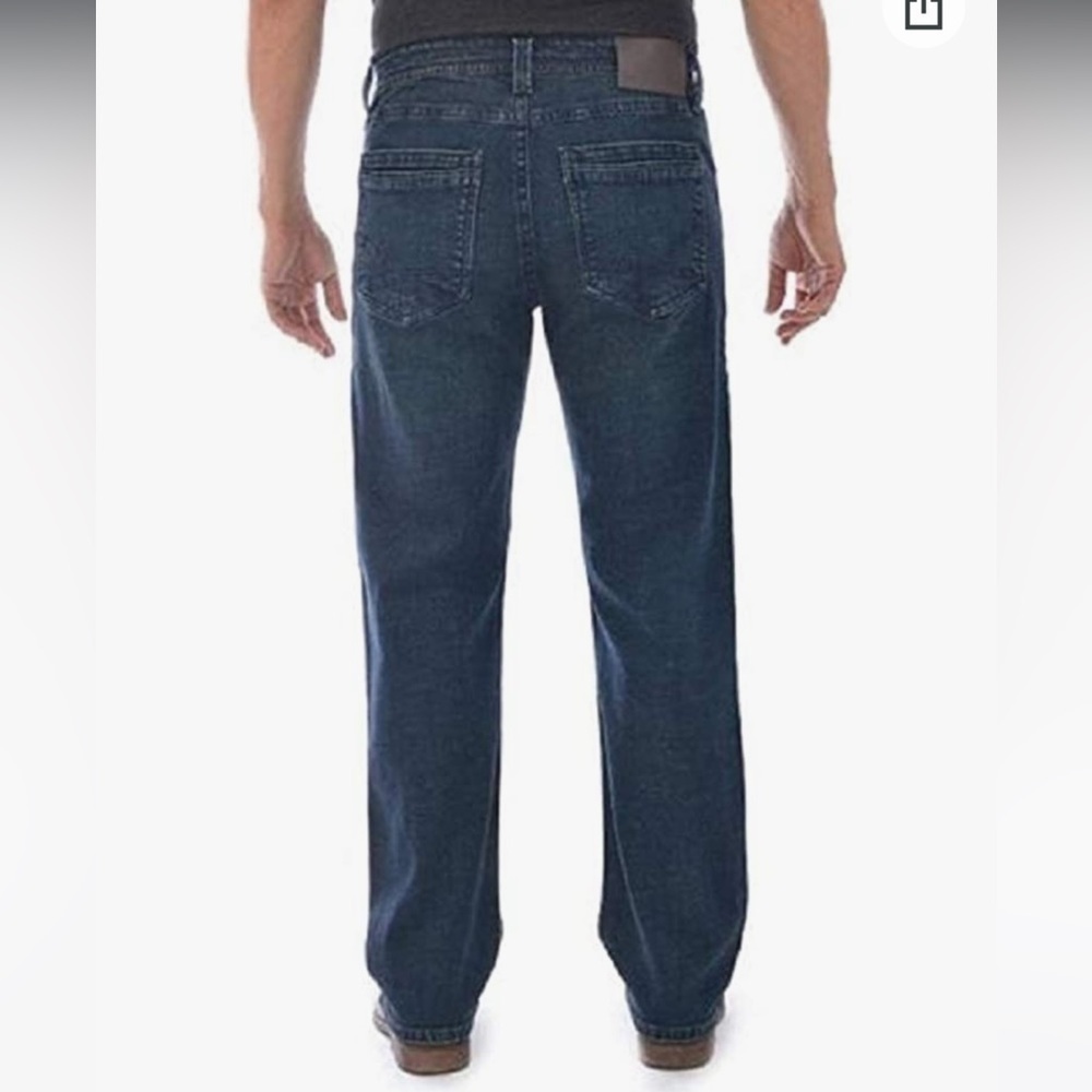 Axel Mens Slim Boot Dark Wash Blue Jeans Size 40 W 29 L Stretch Wear Harder - Picture 3 of 14
